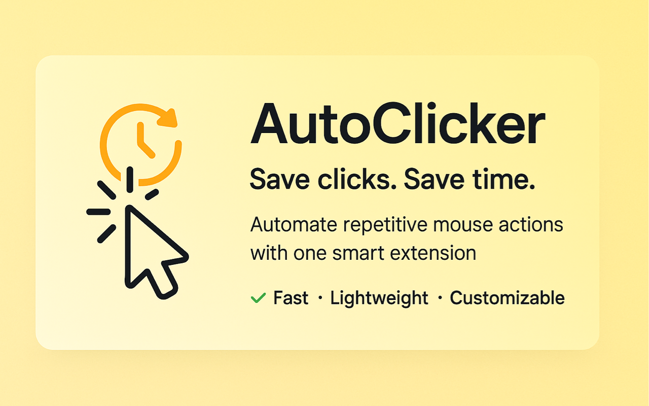 Promotional banner for Auto Clicker